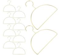 Veemoon 10pcs Metal Semi-circular Wardrobe Hangers for Ties Scarf Holder Half Closet Hanger Space Saving Coat Adult Tie and Belt