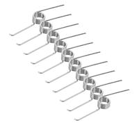 Veemoon 10pcs Metal Torsional Springs Stainless Steel V-Shaped Garage Tension Springs with Universal Compatibility and Smooth Operation for Household Trash Cans Repair and Maintenance