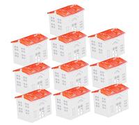 Veemoon 10pcs Micro Landscape Building Models Creative Villa Simulation for Indoor Outdoor Decor Durable Safe Small Villa Models for Table DIY Projects