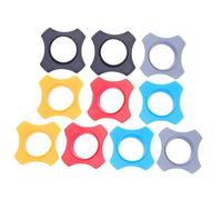 Veemoon 10pcs Microphone Anti-rolling Ring and Anti-drop Rubber Protection Circles, Wireless Mic Anti-slip Accessories Set for Office Training, Includes Orange, Black, Grey, Red