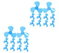 Veemoon 10pcs Mini Fan Motor Parts with for DIY Science Projects - Smooth Plastic Finish - Ideal for Student Experiments and Creative Innovations Sky Blue
