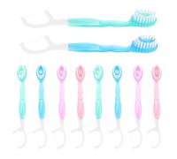 Veemoon 10pcs Mini Oral Cleaning Toothbrushes with Soft Bristle, Plastic Disposable Travel Toothbrushes for Business Trips and Outdoor Activities, Portable and Convenient