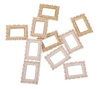 Veemoon 10pcs Mini Vintage Picture Frames DIY Making Accessory Tiny Retro Photo Frames for Phone Case Decor Jewelry Display and Micro Landscape Crafting