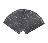 Veemoon 10pcs Multi-language Keyboard Stickers for Layout Easy to Apply Protects Keys from Scratches for Students and Language Learners