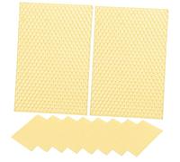 Veemoon 10pcs Natural Beeswax Honeycomb Sheets for Beehive Frames Pure Beeswax Foundation for Candle Crafting and Finishing Easy to Install Wax Base for Increased Honey Storage and Hive