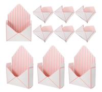 Veemoon 10pcs Pink Envelope Shape Paper Flower Wrapping Boxes with Unique Corner Design and Resistant to Touch Material, for Wedding Day Or Birthday Candy and Ornament Packaging