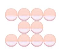 Veemoon 10Pcs Pink Velour Face Powder Applicators for Foundation Makeup, Soft Beauty Sponge Pads for Compact Powder Application, Suitable for Daily Cosmetic Use