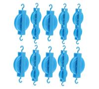 Veemoon 10pcs Plastic Pulley Set for Science Experiments with Double and Single Wheels, Physics Lab Equipment for Students, Mechanics Teaching Aid, Educational Pulley System
