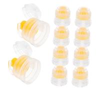 Veemoon 10pcs Plastic Silicone Replacement Water Bottle Caps for Soda and Jam Bottles, Versatile and Multifunctional Push-pull Screw Tops, for Outdoor Sports Use