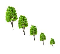 Veemoon 10PCS Plastic Street Tree Model for Sand Table Landscape Decor Micro Landscape Greening with Realistic Simulation Trees Craft for Building Scene Layout and DIY Micro Scenery