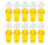 Veemoon 10pcs Portable Plastic Pill Bottles with Caps Medium Medicine Storage Containers Travel Organizer Reusable Empty Medicine Jar Holder for Medication and Sample