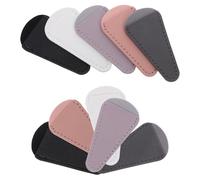 Veemoon 10Pcs PU Leather Scissors Cover Protector Set with Snap Closure, Portable Scissor Sheath for Stylist and Sewing Tool Storage, Safety Scissor Holder in Black, Grey, Pink, Purple,