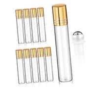 Veemoon 10Pcs Refillable Rollerball Bottles Portable Travel Essential Oil Containers for Aromatherapy Perfumes and Synthesis Oil Lightweight and Compact Design