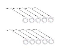 Veemoon 10PCS Scale LED Model Lamp Post Replacement for Railway and Architectural Layouts Stainless Steel Street Light with White Light Realistic Sand Table and Train Station Lighting