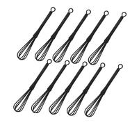 Veemoon 10pcs Semi Automatic Hair Color Dye Cream Whisk Portable Salon Hair Coloring Tool for Mixing and Blending Durable Plastic Mini Whisks for DIY and Professional Use