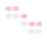 Veemoon 10pcs Silicone Lip Brush Protective Covers Anti-lost Caps with Brush Head Holder Semi- and Red Dustproof for Lipsticks and Lip Liners