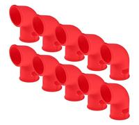 Veemoon 10Pcs Silicone Steam Diverter Tubes for Pressure Cooker Accessories, Red High-Temperature Resistant Pipes, Replacement Parts for Electric and Induction Cookers