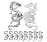 Veemoon 10pcs Silver Alloy Nail Charms Dragon Creative Nail Decoration Long Time Using Delicate Ornaments for Home DIY Making