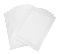 Veemoon 10pcs Silver Cardboard Photo Display Frames A4 with Wide Mat Border, Protective Film and Adhesive for Wall Picture Mounting and Photo Matting in Home Décor