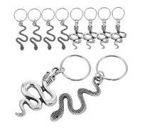 Veemoon 10pcs Snake Hair Clips and Beads DIY Hair Jewelry Accessories for Braids Dreadlocks and All African Clips for Women and Men