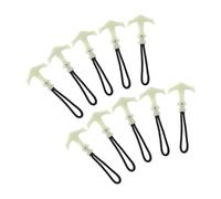 Veemoon 10pcs T-Shaped Zipper Pulls for Travel Bags and Winter Coats, Heavy Duty Rope and Silicone Material with Universal Compatibility and Easy Operation, Replacement Zipper Pulls