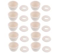Veemoon 10pcs Toilet Bolt Covers, Toilet Bolt Cap White Plastic Round Decorative Screw Cover Caps for Bathroom Decorations