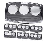 Veemoon 10Pcs Transparent Empty Eyeshadow Tray Boxes with Aluminum Pans Compact Cosmetic Containers for DIY Pigment Storage Durable and Lightweight Makeup Organizer for Eyeshadow Blusher