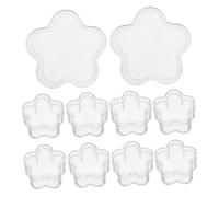 Veemoon 10pcs Transparent Flower-shaped Small Storage Boxes for Nail Art DIY Accessories Clear Organizer Containers with Lid Wear-resistant Craft Bead and Rhinestone Storage Easy Carry and