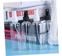 Veemoon 10pcs Transparent Refillable Spray Bottles with Black Sprayers Portable Fine Mist Makeup and Skin Care Atomizer for Travel Reusable Plastic Containers for Perfume and Cleaning