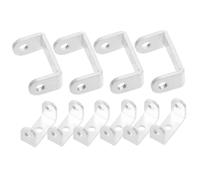Veemoon 10pcs u Bracket Aluminum Alloy Security Door Barricade Bar Holders Holes Heavy Duty Panel Mounting Brackets for Door Latch Fixing