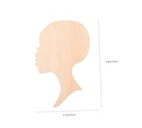 Veemoon 10Pcs Unfinished Blank Wood Cutouts African Female Head Shape DIY Hand-Painted Craft for Family Painting Fun Party Decorations