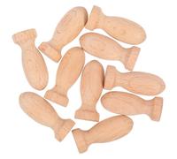Veemoon 10pcs Unpainted Wood Peg Dolls DIY Craft for Unfinished Wooden Shapes for Hand-Painted Creativity and Christmas Decoration Simple Natural Wood for Artistic Fun
