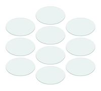 Veemoon 10pcs Watch Glasses Flat round Glass Load Carrier Not Easy to Deform Glass for Chemistry Classroom Science Experiment