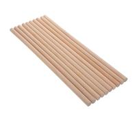 Veemoon 10pcs Wooden Craft Sticks for DIY Drumstick Making, Natural Wood Material, 40cm Length, Khaki Colour, and Adults Crafting and Developing Hands-on Skills