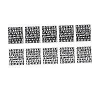 Veemoon 10sheets Self-Adhesive Alphabet Number Sticker Label for Mailbox Door Window Oilproof Black and White Letters