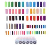 Veemoon 111pcs Sewing Thread Kit 39 Colored Spools and 36 Mini Bobbins, Polyester Machine and Hand Sewing Threads for Fabric Crafts, Embroidery, Quilting, and Costume Design in Assorted