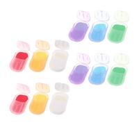 Veemoon 12 Boxes Portable Soap Sheets for Hand Washing, Disposable Mini Paper Soap for Travel and Outdoor Camping, Assorted Scents Including Rose, Jasmine, Lavender, Milk, Wormwood,