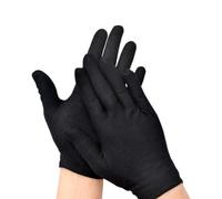 Veemoon 12 Pairs Thickened Black Cotton Gloves for Work Hand Protection Comfortable Labour Safety Gloves for Women Men Suitable for Gardening Manual Labor and Warehouse Tasks