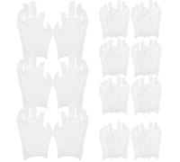 Veemoon 12 Pairs White Cotton Fingerless Gloves for Women and Adults Moisturizing Work Gloves for Dry Hands Breathable Protective for Industrial and Household Use