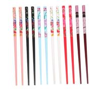 Veemoon 12 Pcs Bamboo Hair Chopsticks for Women Vintage Chinese Style Hair Sticks with Floral Prints and Special Occasions