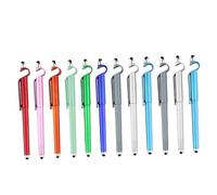 Veemoon 12 Pcs Gel Stylus Pens for Touch Screens with Cellphone Stand, Refillable and Clip-on Design, Suitable for Mobile Phones and Books, Assorted Colours, Simple and Fashionable Random Random Color