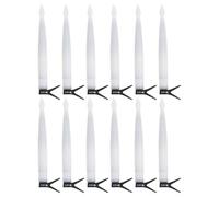 Veemoon 12 Sets Battery Operated LED Christmas Tree Taper Candles with Clips and Hooks, Reusable Plastic Flameless Flickering Candle Lights for Holiday Seasonal Celebrations