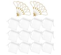 Veemoon 12 Sets Mini Rosary Bracelets with Pearl Cross, Baptism Favors Catholic Pearl Prayer Beads, Crystal Rosary Bracelets for Women and Men, Communion Religious Jewelry