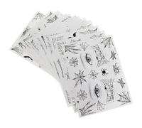 Veemoon 12 Sheets Halloween Spider Temporary Tattoos Stickers on Paper for Masquerade Party with Design, Easy to Apply and Remove, Halloween Face Stickers
