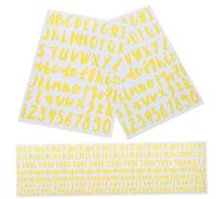 Veemoon 12 Sheets PVC Letter Number Stickers Self Adhesive Alphabet Decals for Smooth Surfaces DIY Scrapbook Craft Labels for Mailbox Storage Box Door Window Bottles and Cups
