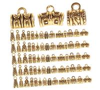 Veemoon 120pcs Alloy Charm Beads for Boys and Girls DIY Bracelet Making Antique Gold Spacer Beads Jewelry Findings Link Connectors for Charm Bracelets and Pendants