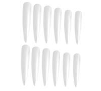 Veemoon 120PCS Long Fake Nail Tips 12PCS per Pack 10 Packs False Nail Tips and Stage Performance