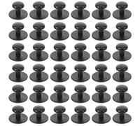 Veemoon 120pcs Mini Black Round Buttons for Chef Coat Uniforms, Small 7mm Head with 12mm Base, Garment Sewing Fasteners for Restaurant and Hotel Workwear