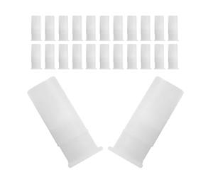 Veemoon 120pcs White Abs Squeaky Dog Replacement Plastic Squeakers for Plush Repair and DIY Projects with Versatile Design and Loud Squeaking Sound for Dogs and Cats