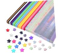 Veemoon 1290 Pcs Origami Star Paper Strips with Dark Effect Colors Gradient Patterns for DIY Crafts Party Decorations Versatile Folding Stars Supplies